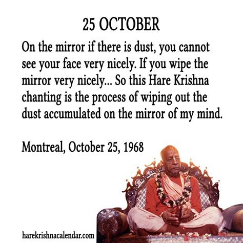 Srila Prabhupada’s Quotes In October – Hare Krishna Calendar