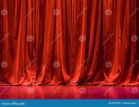 Red Velvet Stage Curtains stock photo. Image of fabric - 2233974