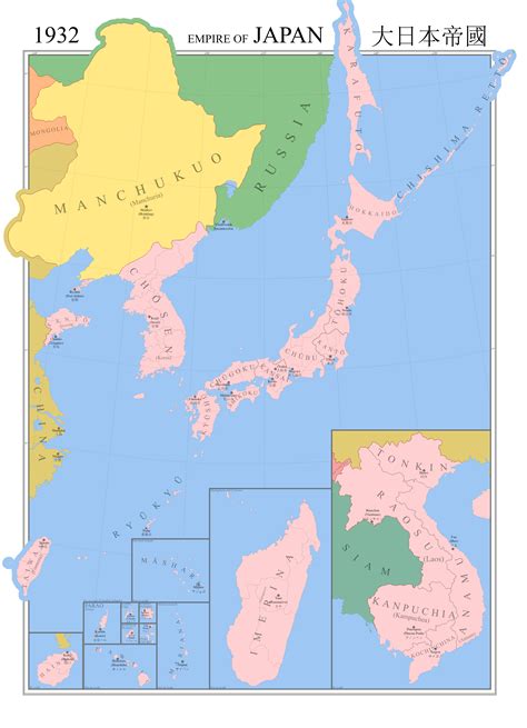 Imperial Japan Map - Japanese Empire Aug 1942 map | Historical maps ...