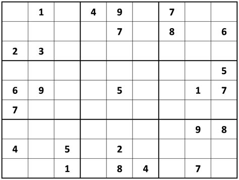 PRINTABLE SUDOKU: PRINTABLE - DIFFICULT SUDOKU PUZZLES