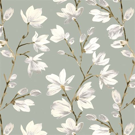 Duck Egg Blue Floral Print Cotton Fabric – McAlister Textiles ...