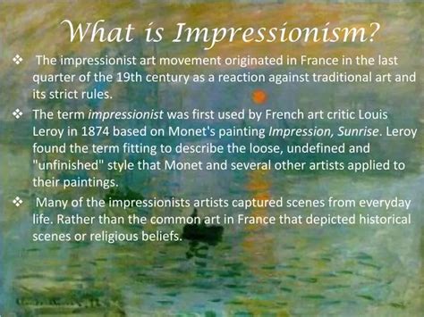 PPT - What is Impressionism ? PowerPoint Presentation - ID:1979303