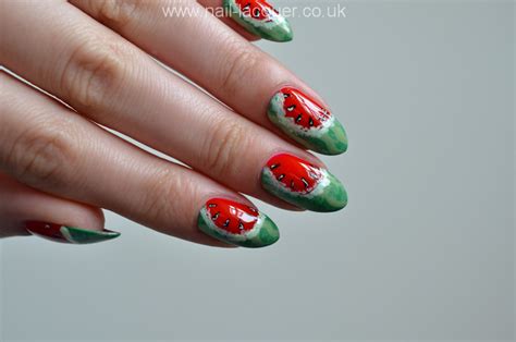 Watermelon nail art - Nail Lacquer UK