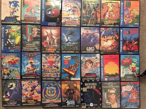 Original Sega Mega Drive and large selection of games including very ...