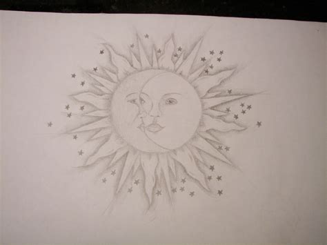 Sun and Moon Drawing