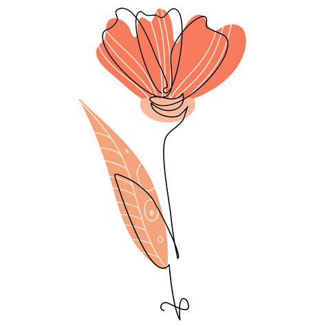 One Line Flower Drawing 12616641 PNG, 57% OFF