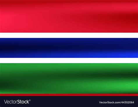 Flag of gambia gambian national symbol Royalty Free Vector