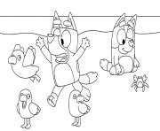 Bluey Beach Coloring Page