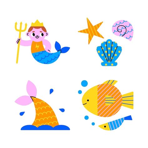 Cute sea god icons Vectors & Illustrations for Free Download | Freepik