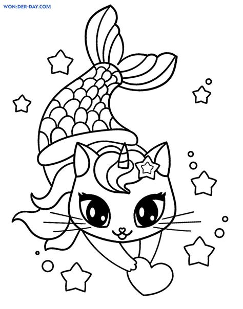 Unicorn Cat Coloring Page. Free Coloring Page - Coloring Home