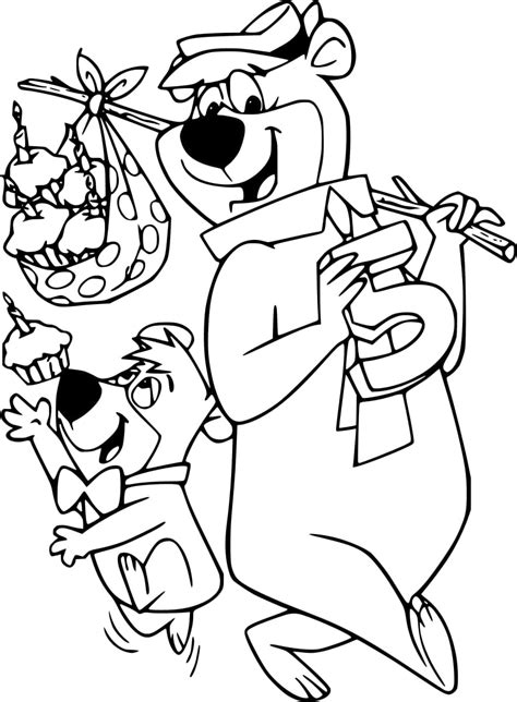 Yogi Bear Free coloring page - Download, Print or Color Online for Free