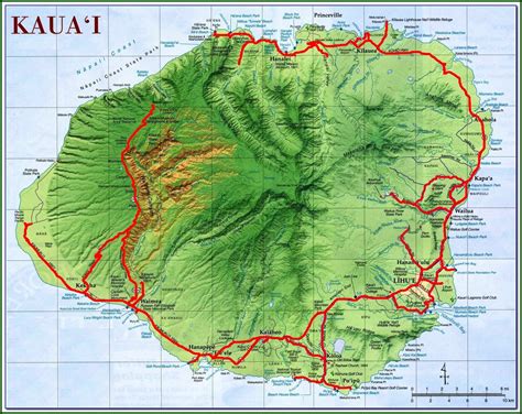 Printable Tourist Map Of Kauai