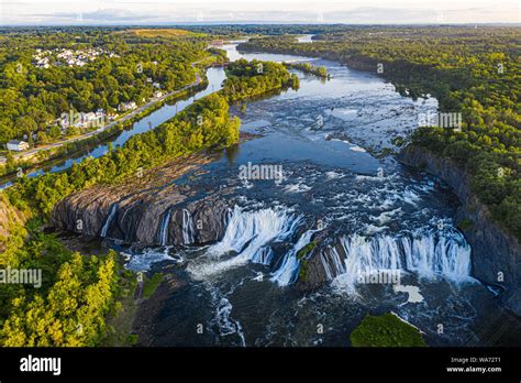 Cohoes Falls on the Mohawk River, Cohoes, New York, USA Stock Photo - Alamy