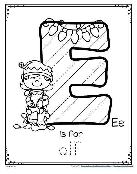 Letter E is for Elf Trace and Color Christmas Printable FREE | Free ...