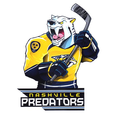 Наклейка с изображением талисмана хоккейной команды NHL Nashville Predators