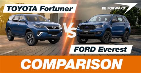 Toyota Fortuner vs Ford Everest Comparison