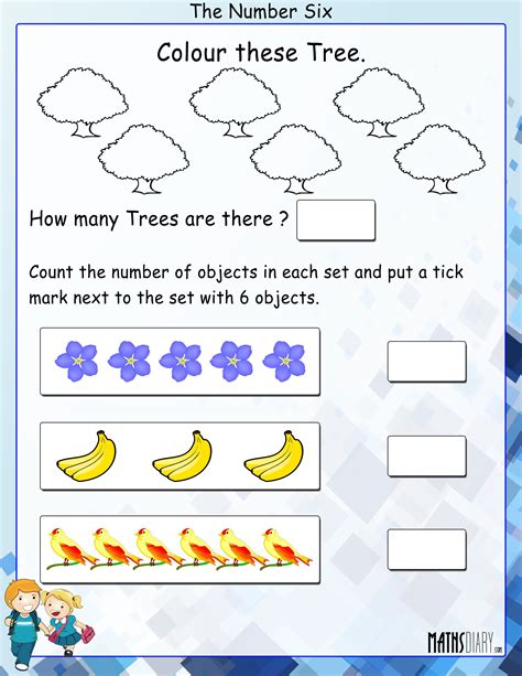 Counting and Coloring - Math Worksheets - MathsDiary.com