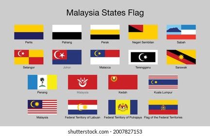 Malaysia States Flag Set Stock Vector (Royalty Free) 2007827831 ...