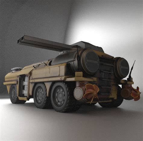 Amphibious Tank (Test Drive) Free 3D Model - .blend .jpg - Free3D