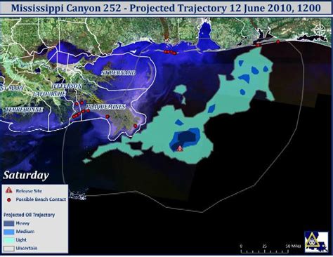 Gulf Oil Spill Map for June 11 2010