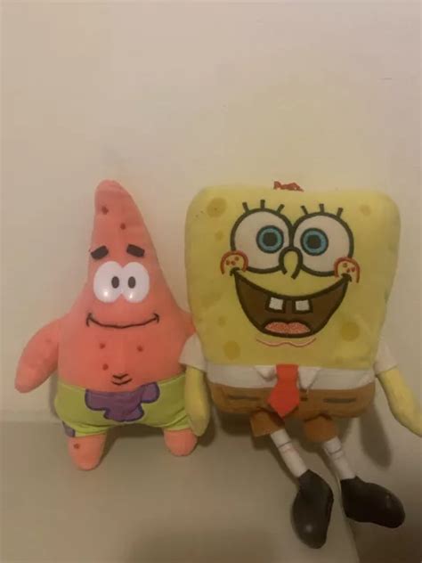 SPONGEBOB SQUAREPANTS PATRICK Star & SpongeBob 8” Plush Viacom 02 Nanco ...