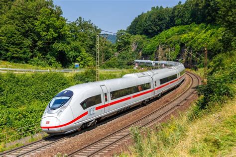 ICE 3 High-speed Train of Deutsche Bahn on Geislinger Steige Near ...