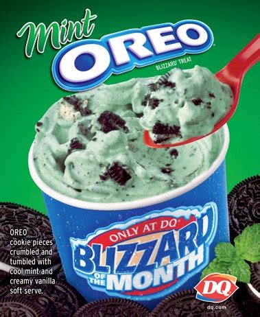 On Second Scoop: Ice Cream Reviews: Dairy Queen Mint Oreo Blizzard of ...