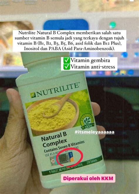 Natural B Complex by Nutrilite Amway, Health & Nutrition, Health ...