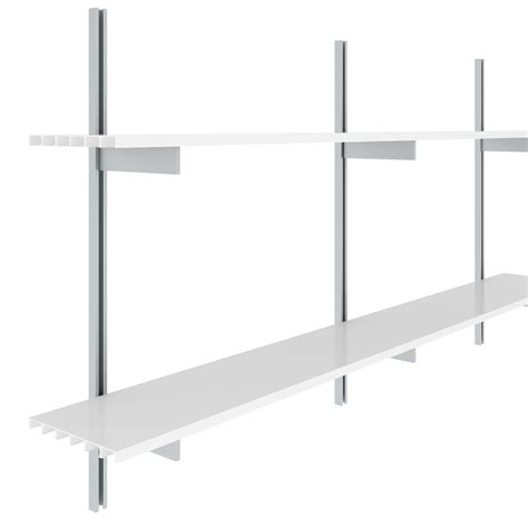 WAL48 - 48” Wide, 6" Deep Wall Mounted Aluminum Shelving – Modern Shelving