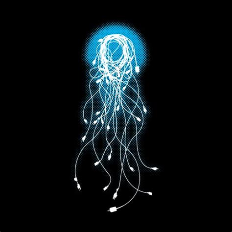 Electric Jellyfish (Black Variant) | Fine Art Print | Threadless Artist Shop