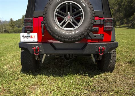 Rugged Ridge Spartan Full Width Rear Bumper for 07-18 Jeep Wrangler JK ...