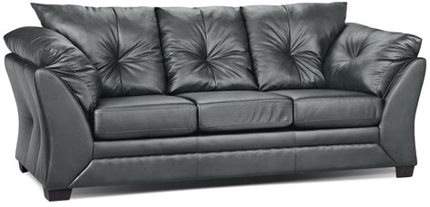 Max Faux Leather Sofa - Grey | The Brick