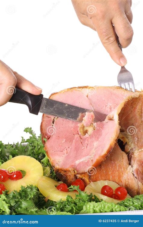 Pineapple Glazed Honey Baked Ham Stock Image - Image of chef, nutrition: 6237435