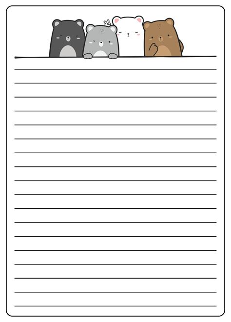 Lined Stationery Paper Printable