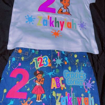 Custom Cartoon Inspired Skirt Set - Etsy