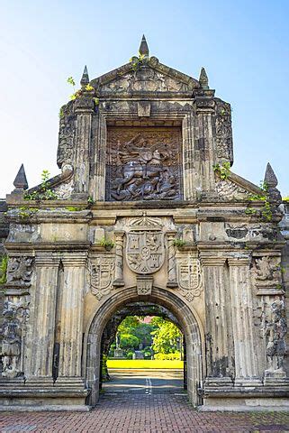 Reconstructed main gate entrance to Fort Santiago, Intramuros, Manila Fort Santiago, Intramuros ...