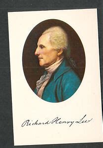 unmailed post card Richard Henry Lee Declaration of Independence Virginia | eBay