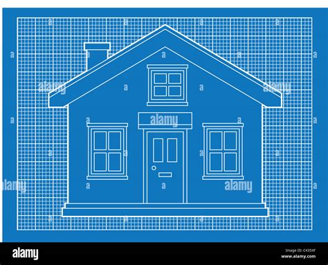 Simple house blueprints Stock Photo - Alamy