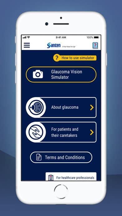 Glaucoma Vision Simulation iPhone App