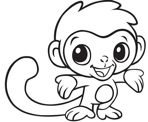 Get This Baby Monkey Coloring Pages 31960