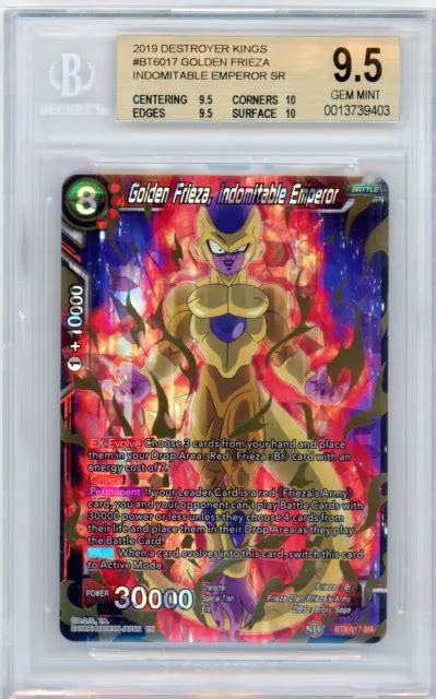 DRAGON BALL SUPER - Golden Frieza Indomitable Emperor SR BT6-017 - BGS ...