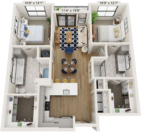 View Apartment Floor Plans | The Waterview