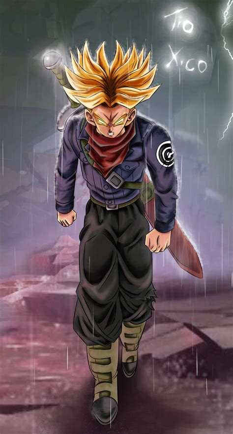 Trunks ssj rage digital art by tio xico by franciscozst28 on DeviantArt