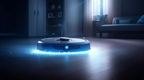 Premium AI Image | Smart home robot vacuum cleaner modern home automation