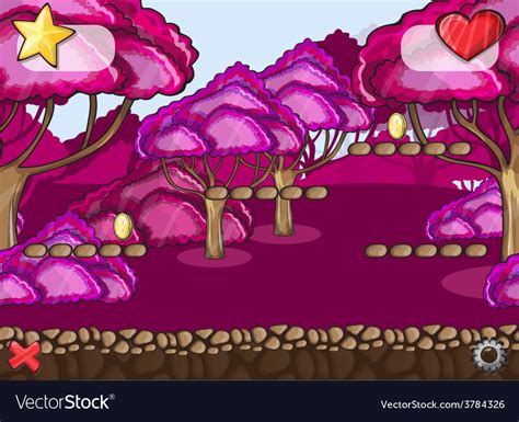 Seamless cartoon forest landscape Royalty Free Vector Image