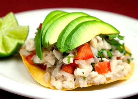 Tostadas de ceviche de pescado - Recetas Mexicanas - Comida Mexicana