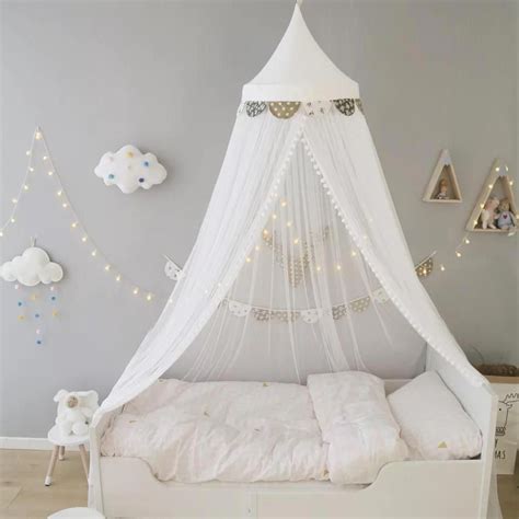 Lightweight canopy is made with soft sheer mesh. Easy to install Romantic accent for bedroom ...