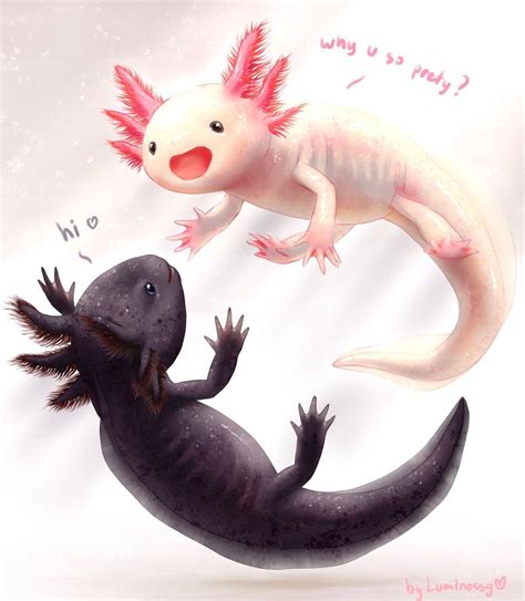 Aliia T. on Instagram | Axolotl cute, Hybrid art, Cute animal drawings