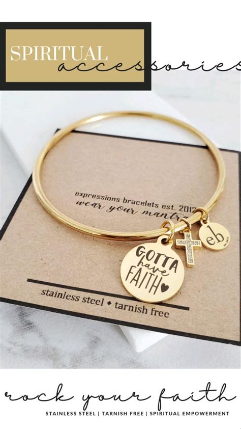 Waterproof Inspirational & Spiritual Gold Jewelry | Bangle bracelets ...