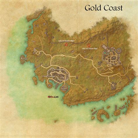 Gold Coast Treasure Map 1 - El Paso On Map